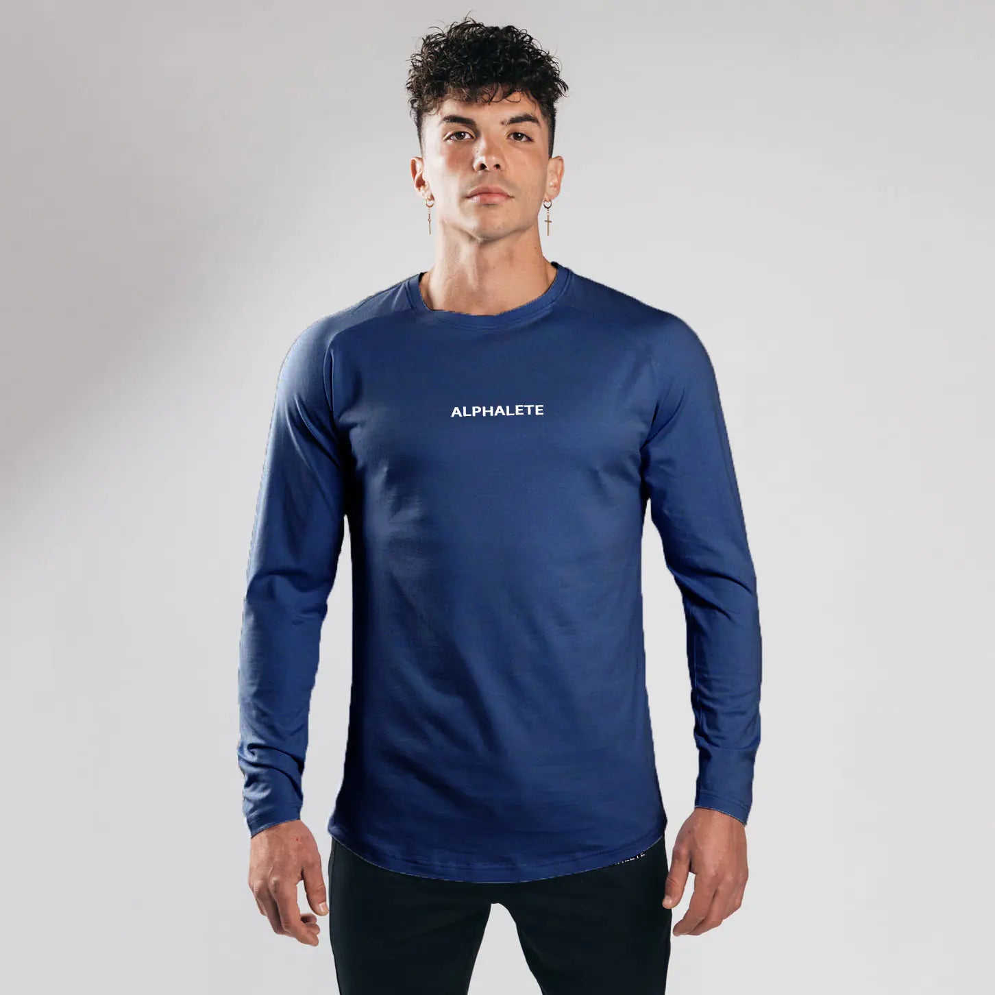 Slim Fit Elastic Cotton Long Sleeve T-Shirt