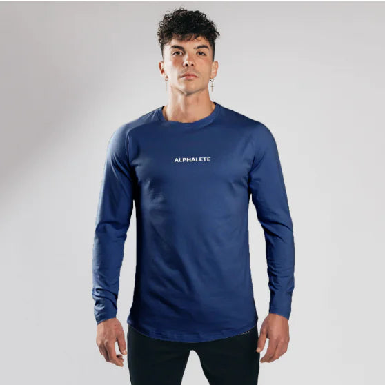 Slim Fit Elastic Cotton Long Sleeve T-Shirt