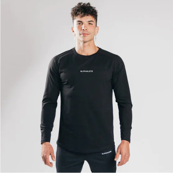 Slim Fit Elastic Cotton Long Sleeve T-Shirt