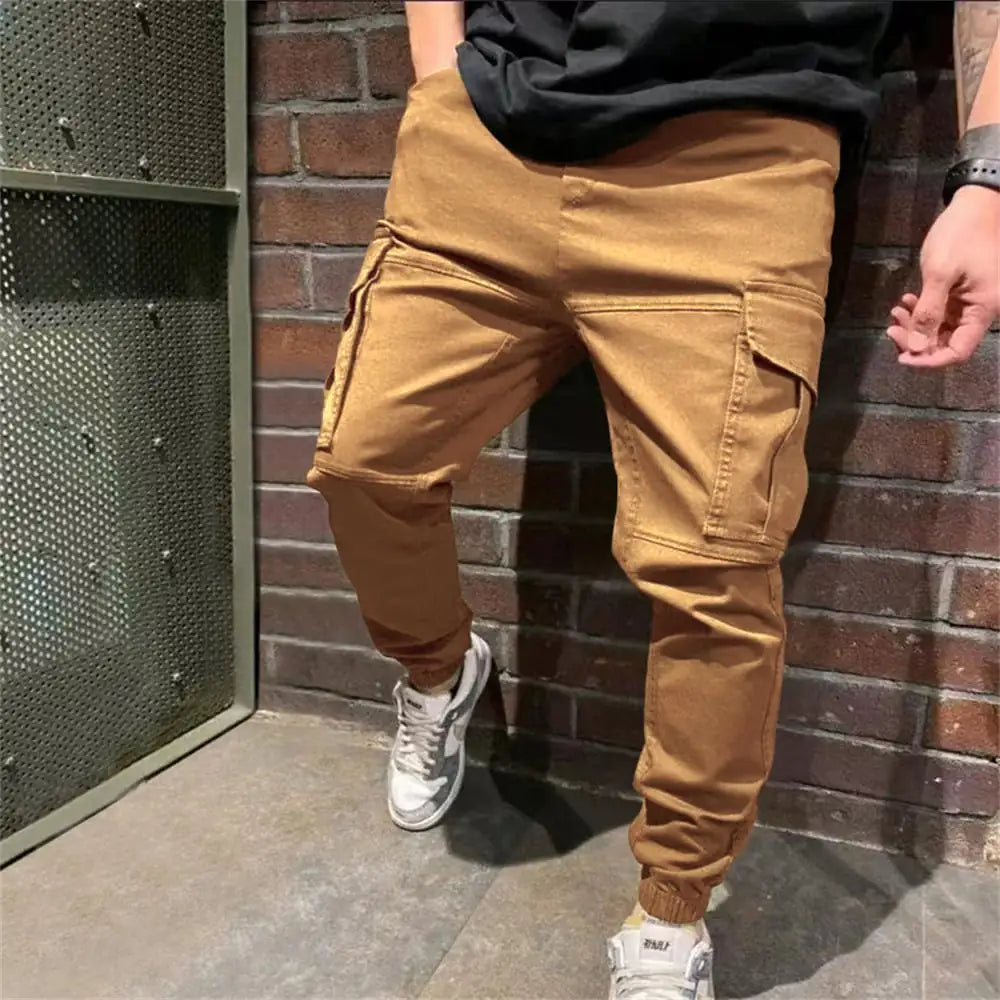 Men's Casual Cargo Trousers with Pockets