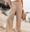 High Waist Loose Casual Trousers with Pockets