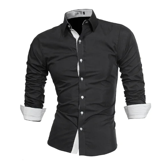 Men's Casual Slim Fit Long Sleeve Shirt 5226
