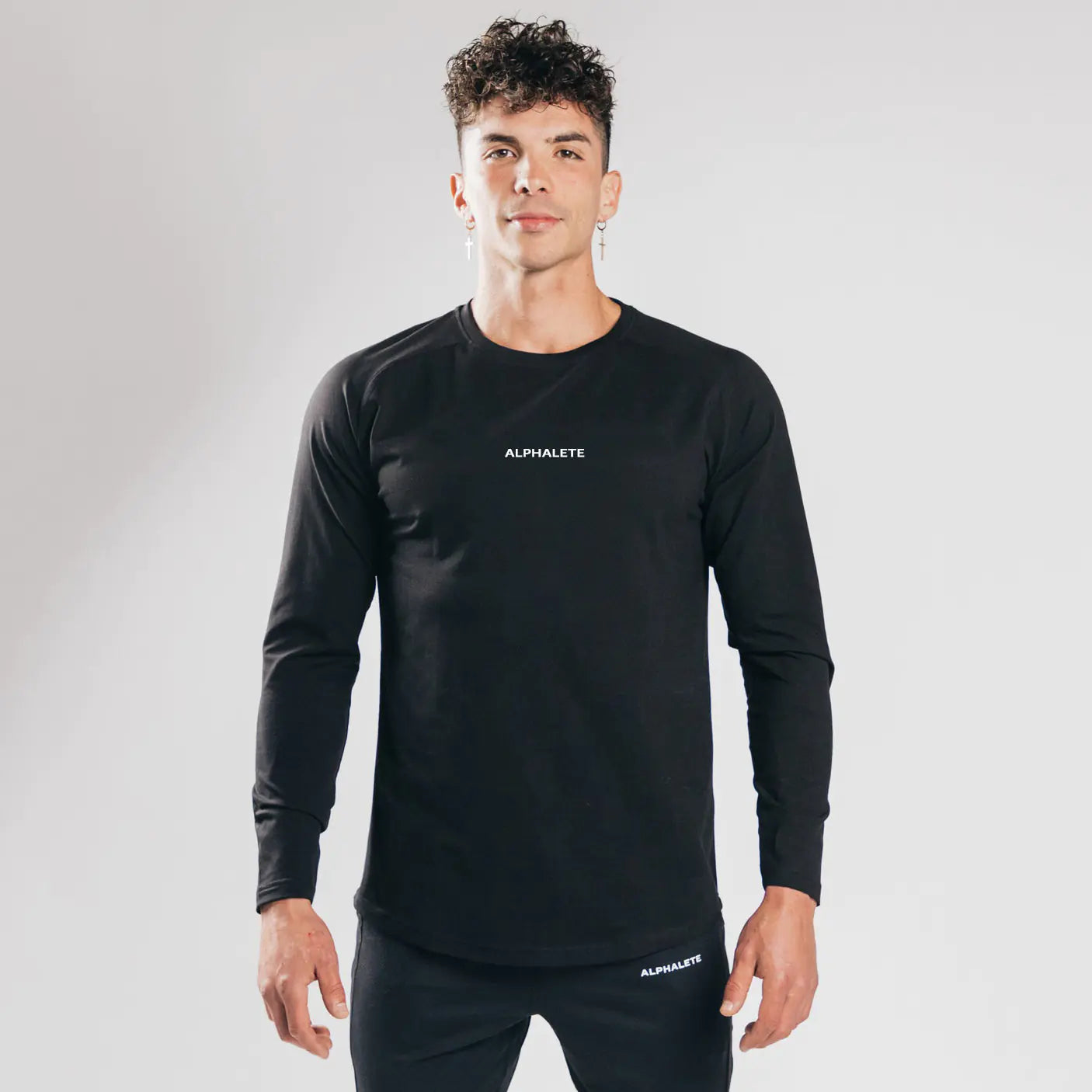 Slim Fit Elastic Cotton Long Sleeve T-Shirt