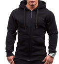 Sweatshirt Men's Zipper Hooded Jacket Men's European And American Hooded Solid Color Cardigan